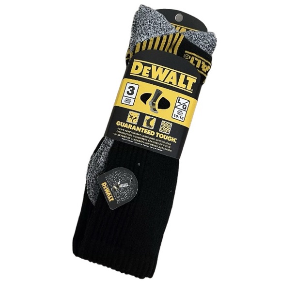 DEWALT HeavyWeight cushioned boot socks 3 pair - Picture 1 of 4